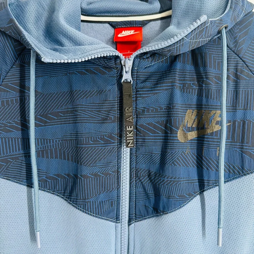 Nike Air Full Zip Hooded Zip Pockets Windrunner Running Jacket Multicolor Size S
